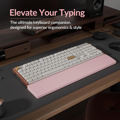 Silicone Wrist Rest for K10 Pro / K10 Max/ K10 HE / Q6 / Q6 Pro / Q6 Max / Q6 HE / V6 / V6 Max, 17.6" Non-Slip Palm Rest, 100% Full-Sized Mechanical Keyboards Support with Typing Pain Relief