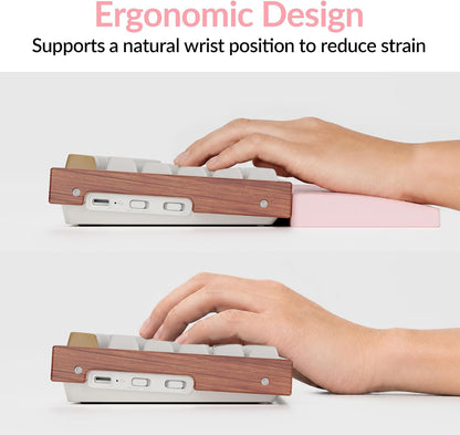 Silicone Wrist Rest for K10 Pro / K10 Max/ K10 HE / Q6 / Q6 Pro / Q6 Max / Q6 HE / V6 / V6 Max, 17.6" Non-Slip Palm Rest, 100% Full-Sized Mechanical Keyboards Support with Typing Pain Relief