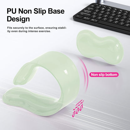 Gel Keyboard and Mouse Wrist Rest Set, Comfort Ergonomic Wrist Support, for Wrist Pain Relief, Computer Keyboard Wrist Rest (Transparent)