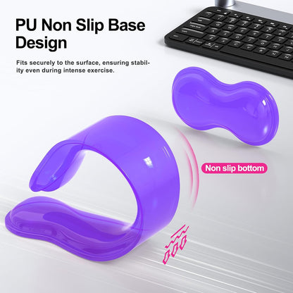 Gel Keyboard and Mouse Wrist Rest Set, Comfort Ergonomic Wrist Support, for Wrist Pain Relief, Computer Keyboard Wrist Rest (Transparent)