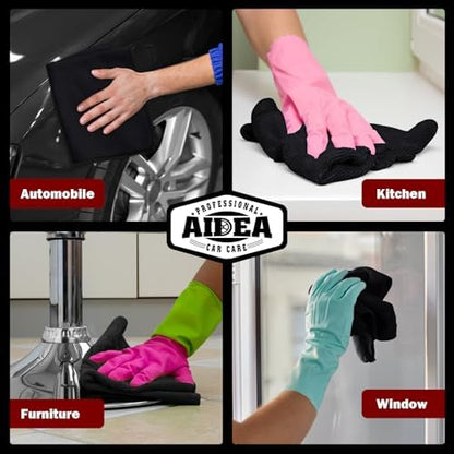 AIDEA Microfiber Cleaning Cloth-50PK, Microfiber Towels for Cars, 12"×12"