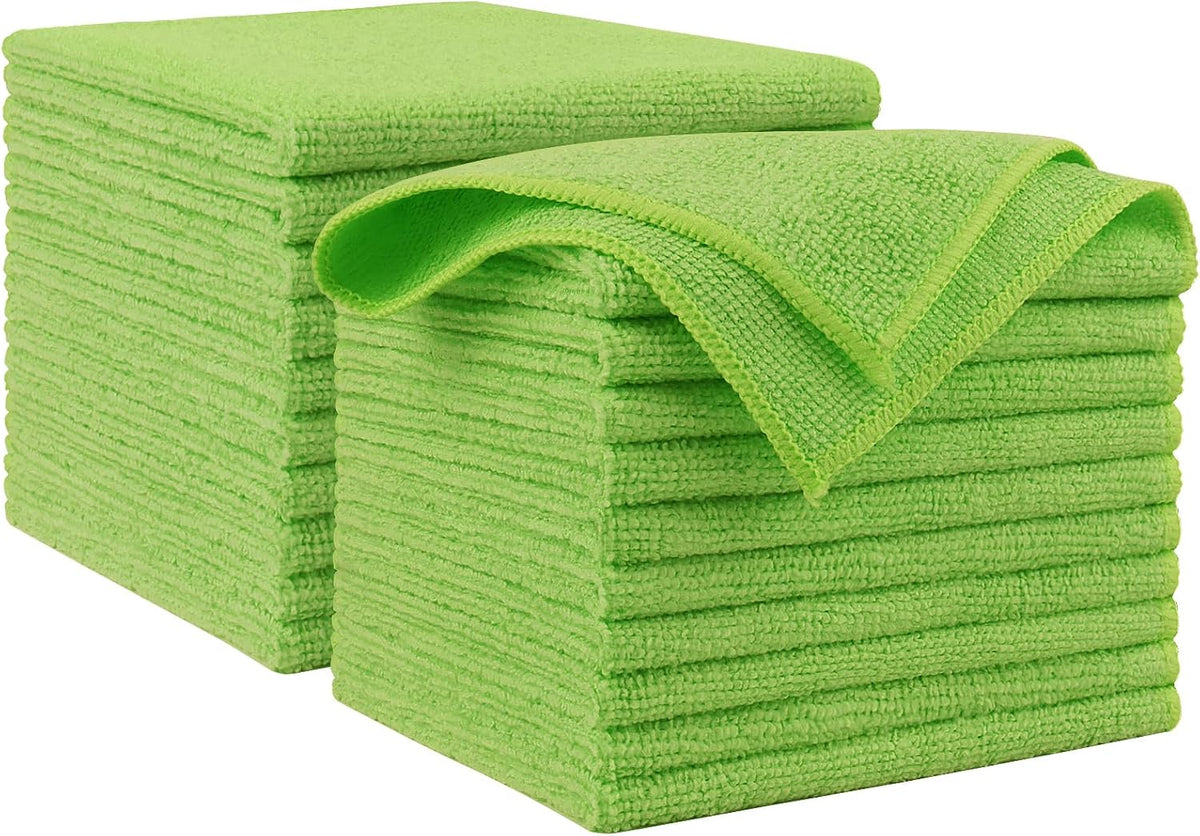 AIDEA Microfiber Cleaning Cloth-50PK, Microfiber Towels for Cars, 12"×12"