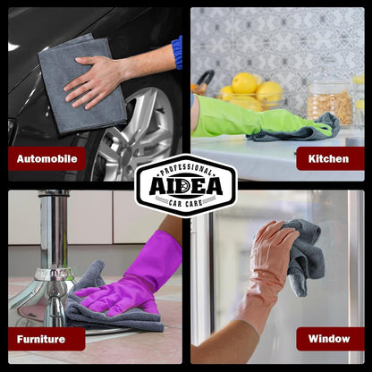 AIDEA Microfiber Cleaning Cloth-50PK, Microfiber Towels for Cars, 12"×12"