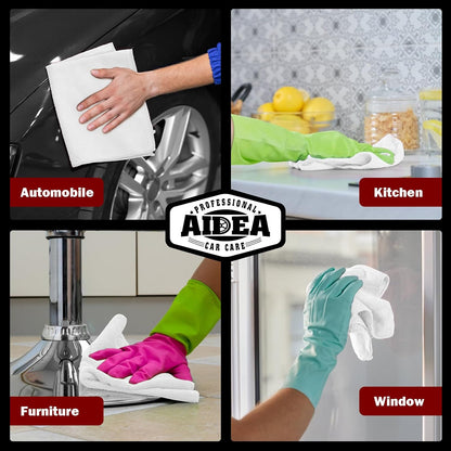 AIDEA Microfiber Cleaning Cloth-50PK, Microfiber Towels for Cars, 12"×12"