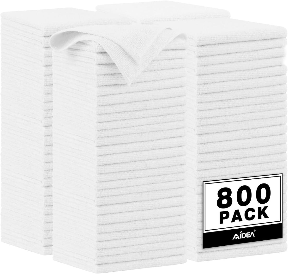 AIDEA Microfiber Cleaning Cloth-50PK, Microfiber Towels for Cars, 12"×12"