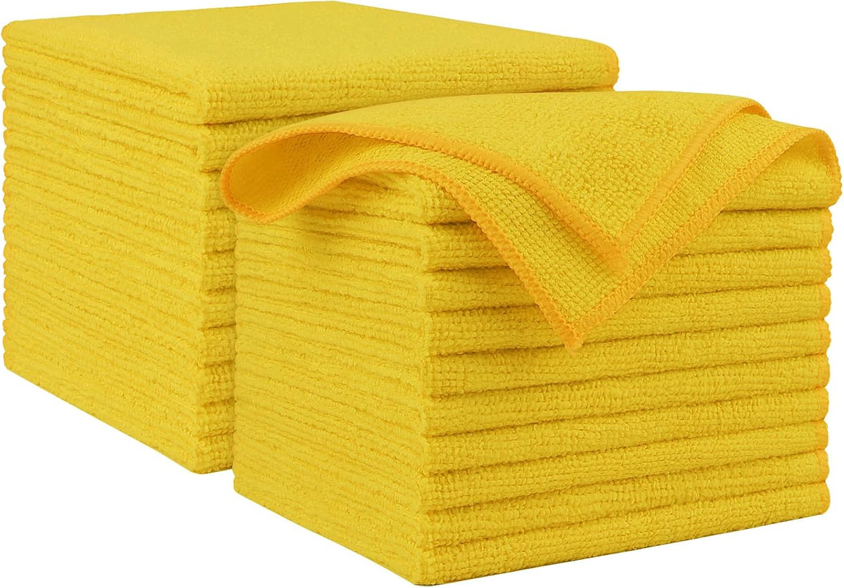 AIDEA Microfiber Cleaning Cloth-50PK, Microfiber Towels for Cars, 12"×12"