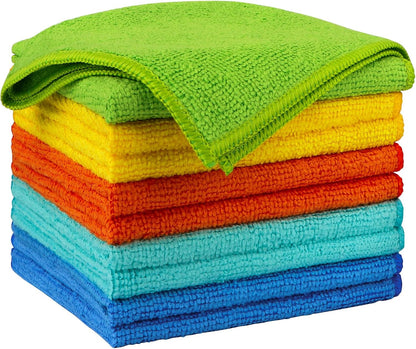 AIDEA Microfiber Cleaning Cloth-50PK, Microfiber Towels for Cars, 12"×12"