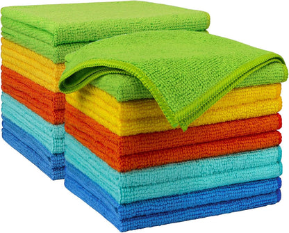 AIDEA Microfiber Cleaning Cloth-50PK, Microfiber Towels for Cars, 12"×12"