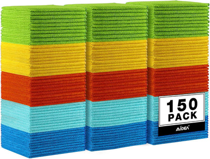 AIDEA Microfiber Cleaning Cloth-50PK, Microfiber Towels for Cars, 12"×12"