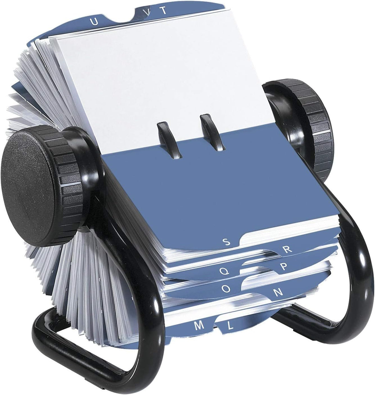 Rotary Business Card File, 400-Card Capacity, Black