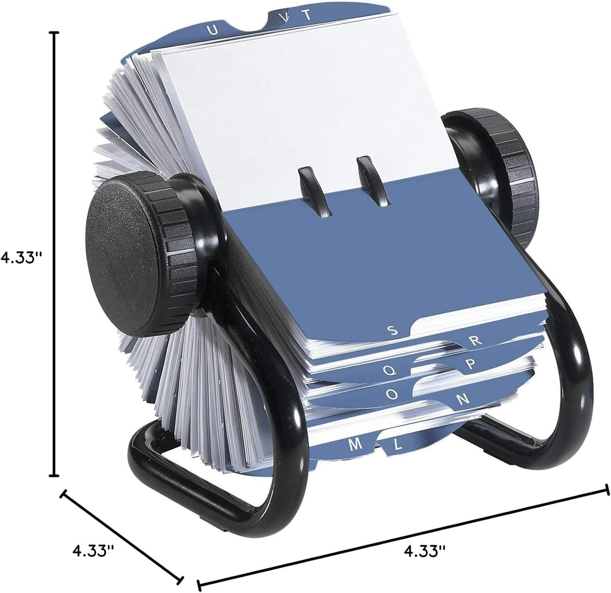 Rotary Business Card File, 400-Card Capacity, Black