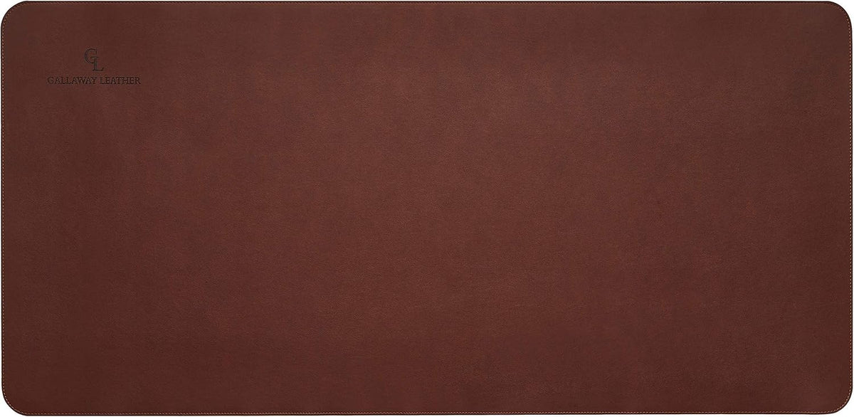 Desk Mat, Office Writing Desk Pad, Large 36" x 17" Dark Brown, for Top of Desks, Gift Ready Elegant Computer Desk Cover Protector PU Leather