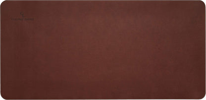Desk Mat, Office Writing Desk Pad, Large 36" x 17" Dark Brown, for Top of Desks, Gift Ready Elegant Computer Desk Cover Protector PU Leather