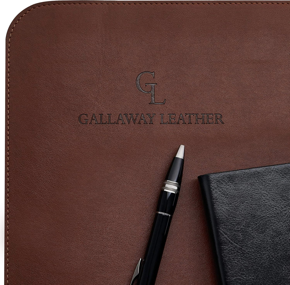 Desk Mat, Office Writing Desk Pad, Large 36" x 17" Dark Brown, for Top of Desks, Gift Ready Elegant Computer Desk Cover Protector PU Leather