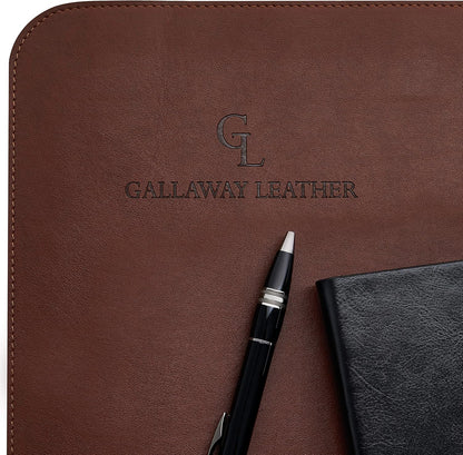 Desk Mat, Office Writing Desk Pad, Large 36" x 17" Dark Brown, for Top of Desks, Gift Ready Elegant Computer Desk Cover Protector PU Leather