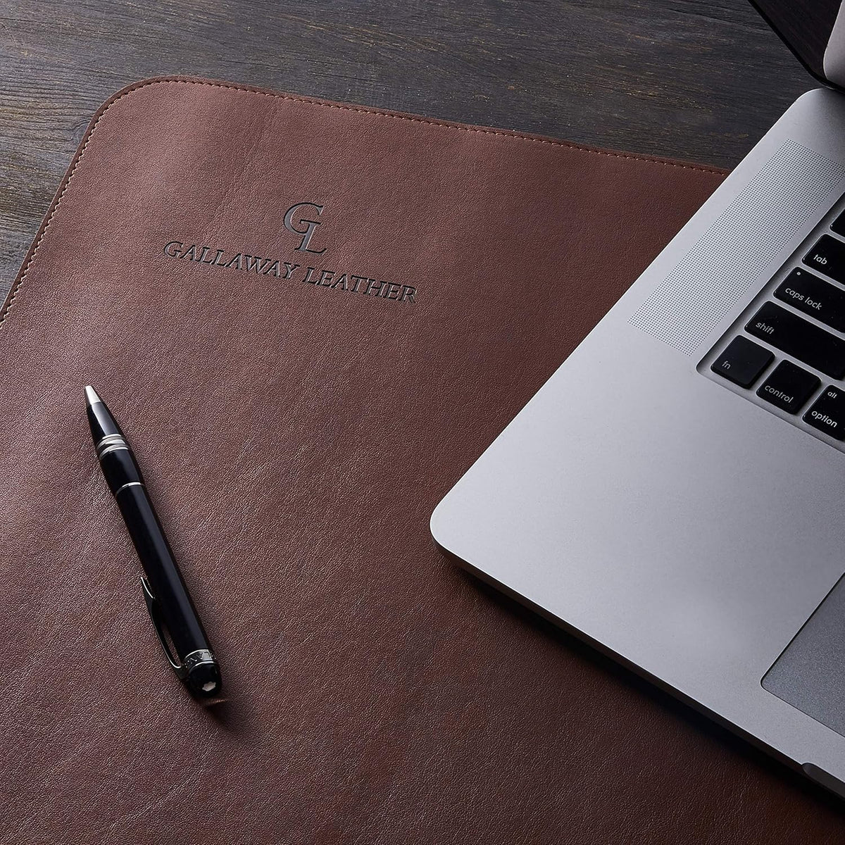 Desk Mat, Office Writing Desk Pad, Large 36" x 17" Dark Brown, for Top of Desks, Gift Ready Elegant Computer Desk Cover Protector PU Leather