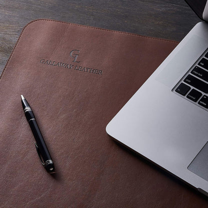 Desk Mat, Office Writing Desk Pad, Large 36" x 17" Dark Brown, for Top of Desks, Gift Ready Elegant Computer Desk Cover Protector PU Leather