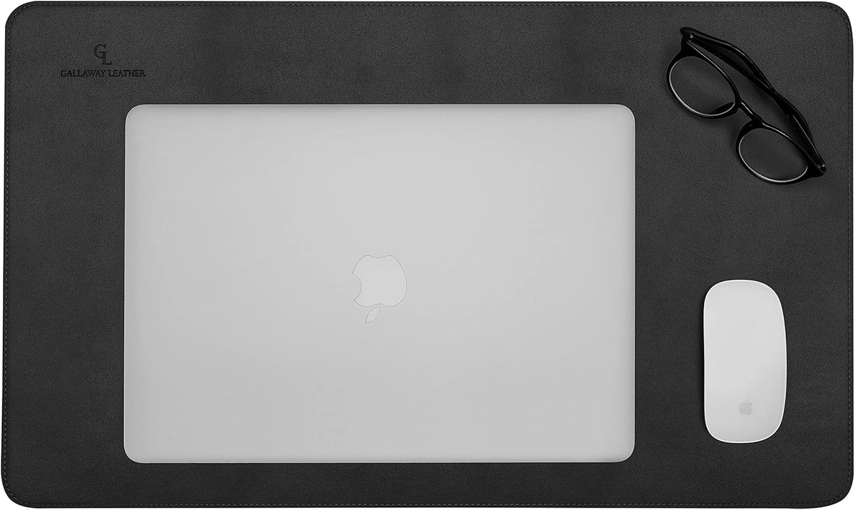 Desk Mat, Office Writing Desk Pad, Large 36" x 17" Dark Brown, for Top of Desks, Gift Ready Elegant Computer Desk Cover Protector PU Leather