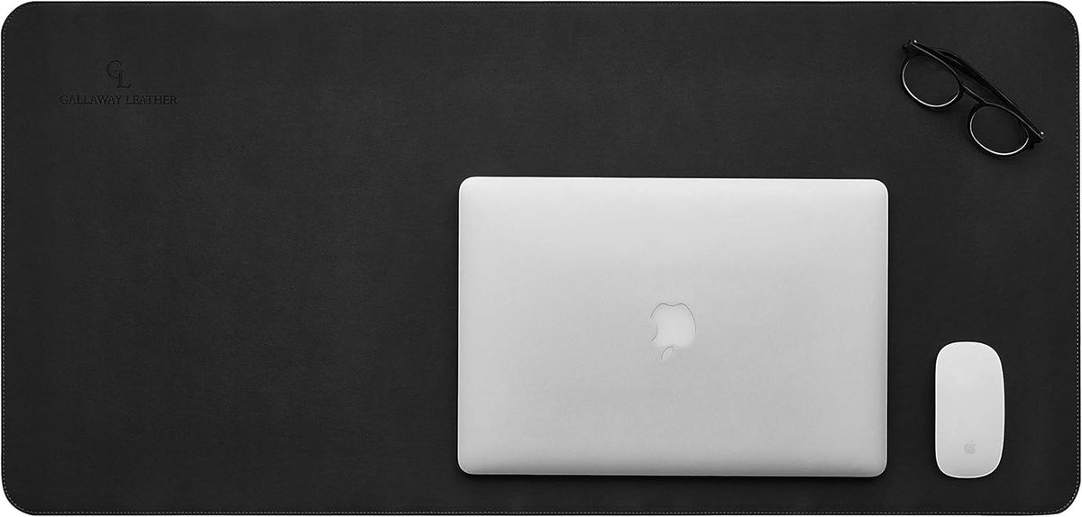 Desk Mat, Office Writing Desk Pad, Large 36" x 17" Dark Brown, for Top of Desks, Gift Ready Elegant Computer Desk Cover Protector PU Leather