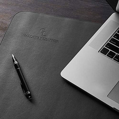 Desk Mat, Office Writing Desk Pad, Large 36" x 17" Dark Brown, for Top of Desks, Gift Ready Elegant Computer Desk Cover Protector PU Leather