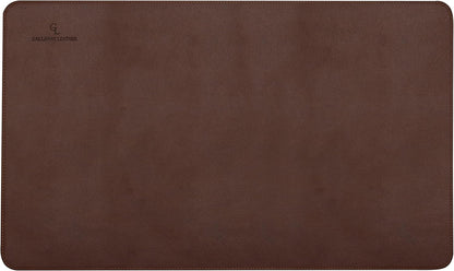 Desk Mat, Office Writing Desk Pad, Large 36" x 17" Dark Brown, for Top of Desks, Gift Ready Elegant Computer Desk Cover Protector PU Leather