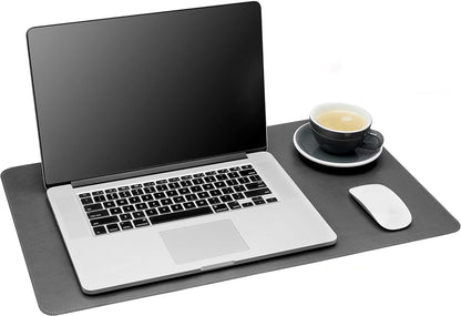 Desk Mat, Office Writing Desk Pad, Large 36" x 17" Dark Brown, for Top of Desks, Gift Ready Elegant Computer Desk Cover Protector PU Leather