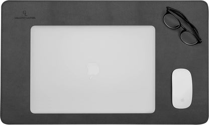 Desk Mat, Office Writing Desk Pad, Large 36" x 17" Dark Brown, for Top of Desks, Gift Ready Elegant Computer Desk Cover Protector PU Leather