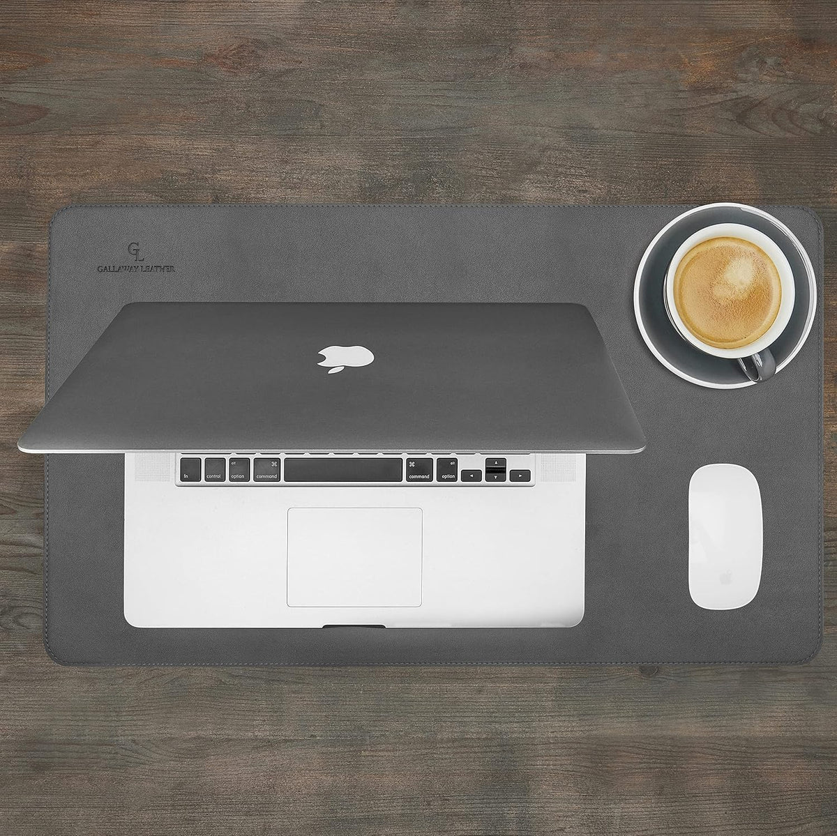 Desk Mat, Office Writing Desk Pad, Large 36" x 17" Dark Brown, for Top of Desks, Gift Ready Elegant Computer Desk Cover Protector PU Leather