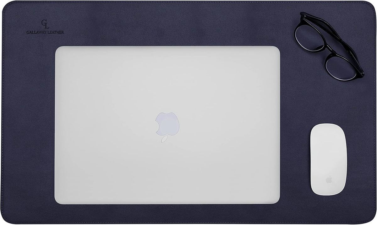 Desk Mat, Office Writing Desk Pad, Large 36" x 17" Dark Brown, for Top of Desks, Gift Ready Elegant Computer Desk Cover Protector PU Leather