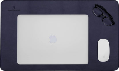 Desk Mat, Office Writing Desk Pad, Large 36" x 17" Dark Brown, for Top of Desks, Gift Ready Elegant Computer Desk Cover Protector PU Leather