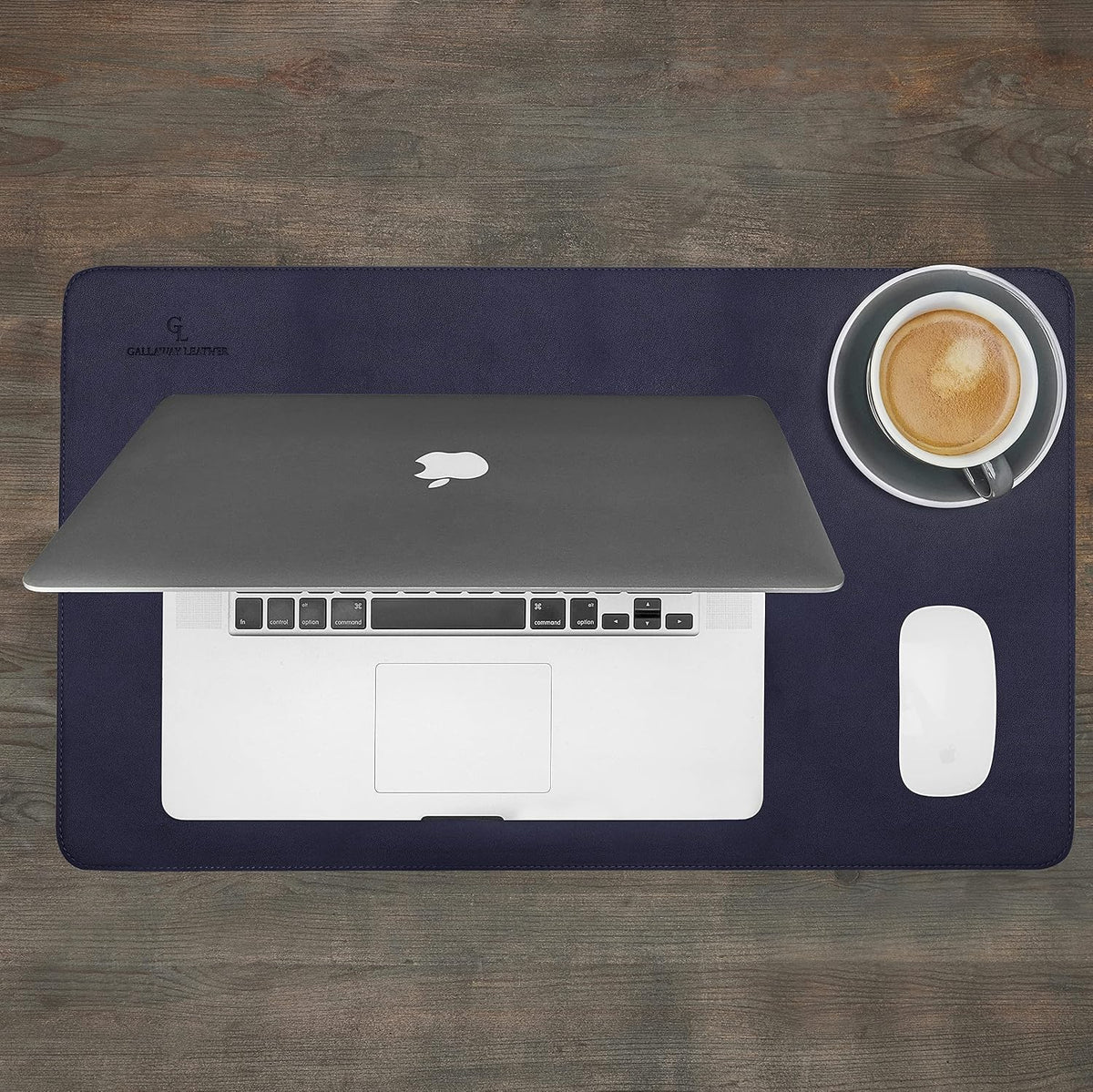 Desk Mat, Office Writing Desk Pad, Large 36" x 17" Dark Brown, for Top of Desks, Gift Ready Elegant Computer Desk Cover Protector PU Leather