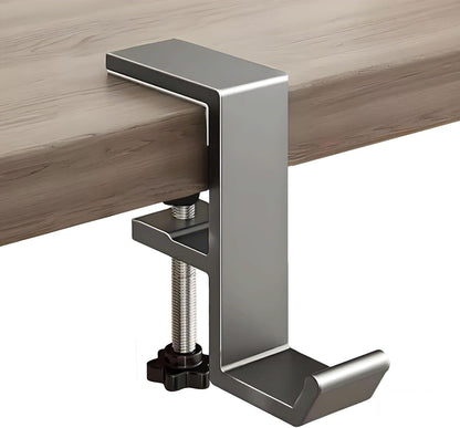 Headphone Stand - Aluminum Alloy Headphone Holder, Under Headset Stand for Desk Fit for PC Gaming Headset Hanger Hook Suitable for Office, Computer, Student Class Desk, Handmade Creator Table