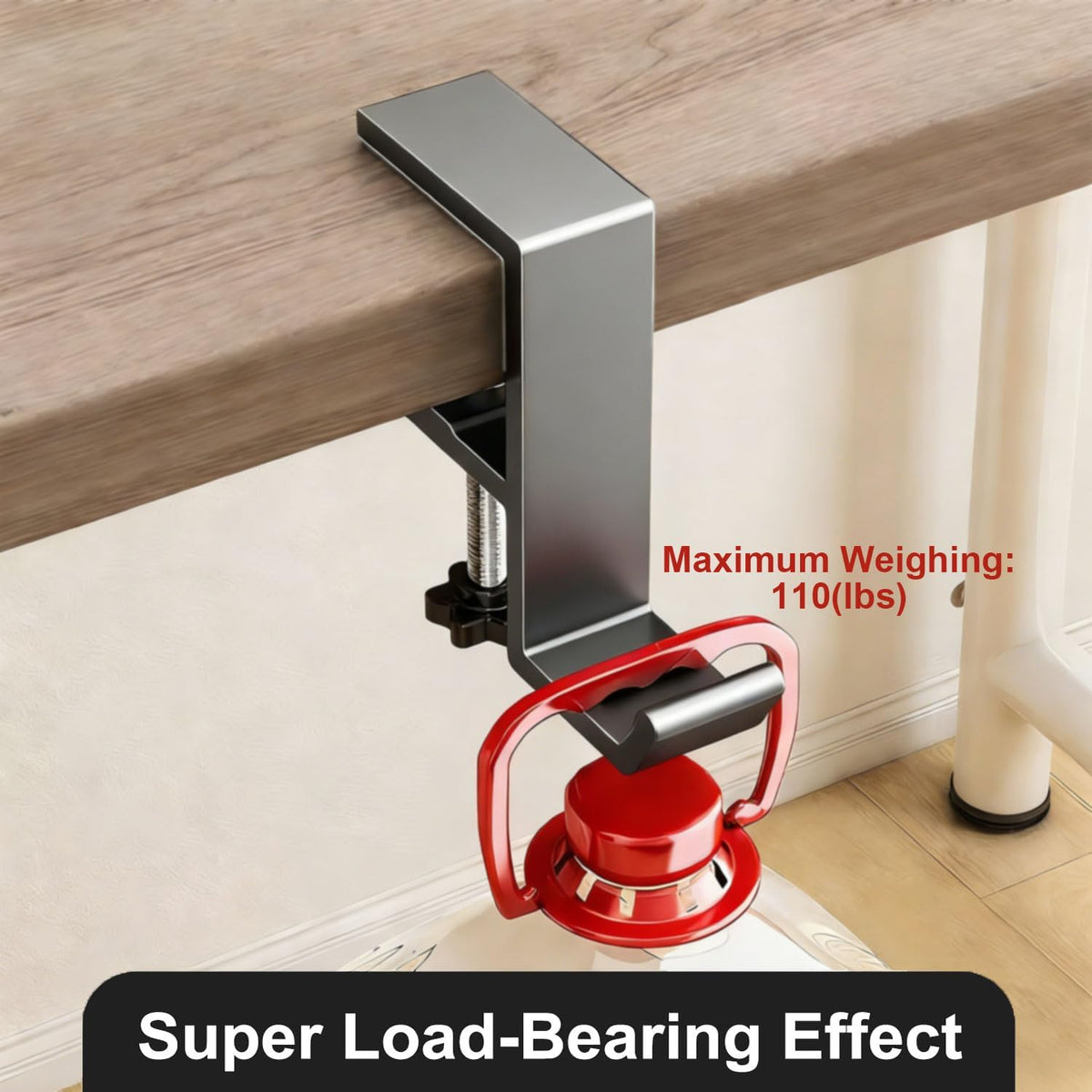 Headphone Stand - Aluminum Alloy Headphone Holder, Under Headset Stand for Desk Fit for PC Gaming Headset Hanger Hook Suitable for Office, Computer, Student Class Desk, Handmade Creator Table