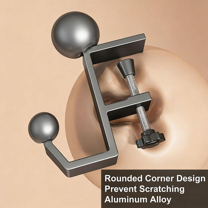 Headphone Stand - Aluminum Alloy Headphone Holder, Under Headset Stand for Desk Fit for PC Gaming Headset Hanger Hook Suitable for Office, Computer, Student Class Desk, Handmade Creator Table