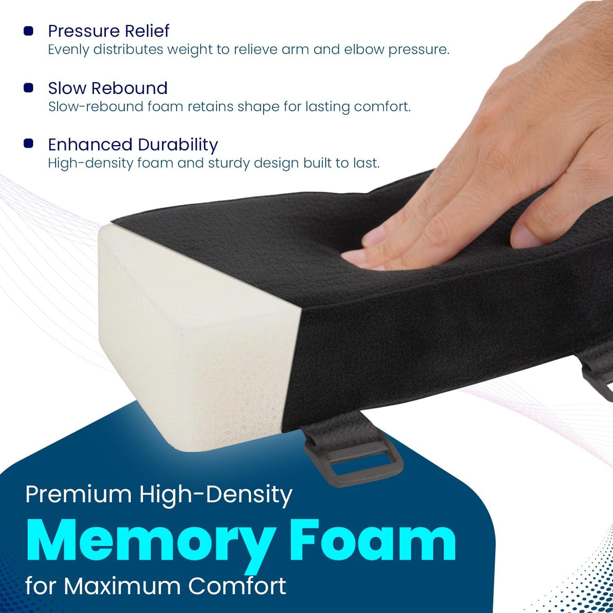 Arm Rest Cushion - Set of 2 Office Chair Arm Pads for Elbow Pain Relief - Computer Office Chair Arm Covers for Comfortable Desk Setup