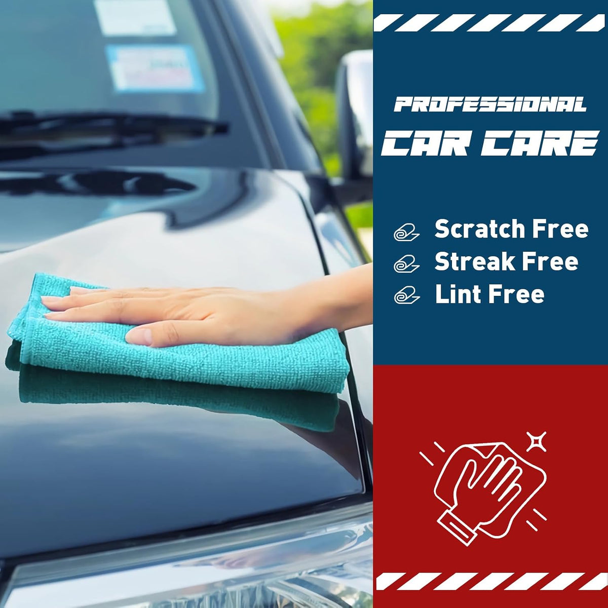 Microfiber Cleaning Cloths Bulk-15 Pack, Gray Microfiber Towels for Cars