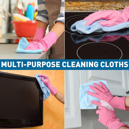 Microfiber Cleaning Cloths Bulk-15 Pack, Gray Microfiber Towels for Cars