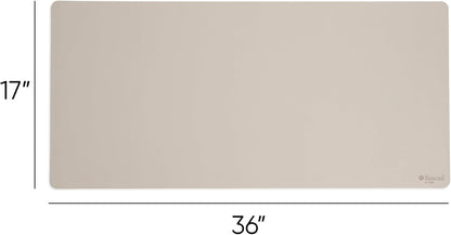 Vegan Leather Desk Pad Mat, Office Desk Mat, Large, Sandstone Beige