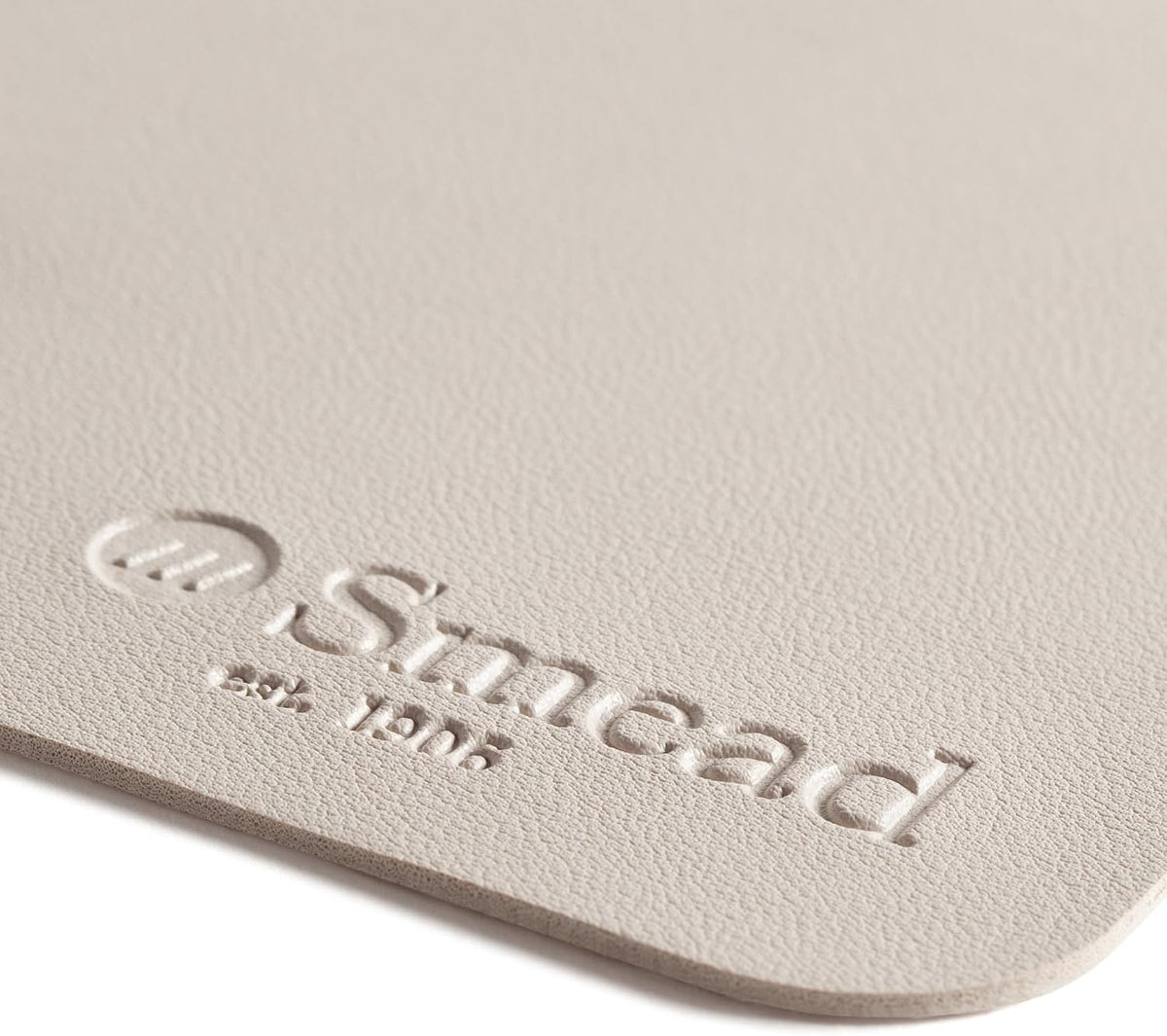 Vegan Leather Desk Pad Mat, Office Desk Mat, Large, Sandstone Beige