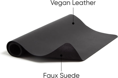Vegan Leather Desk Pad Mat, Office Desk Mat, Large, Sandstone Beige