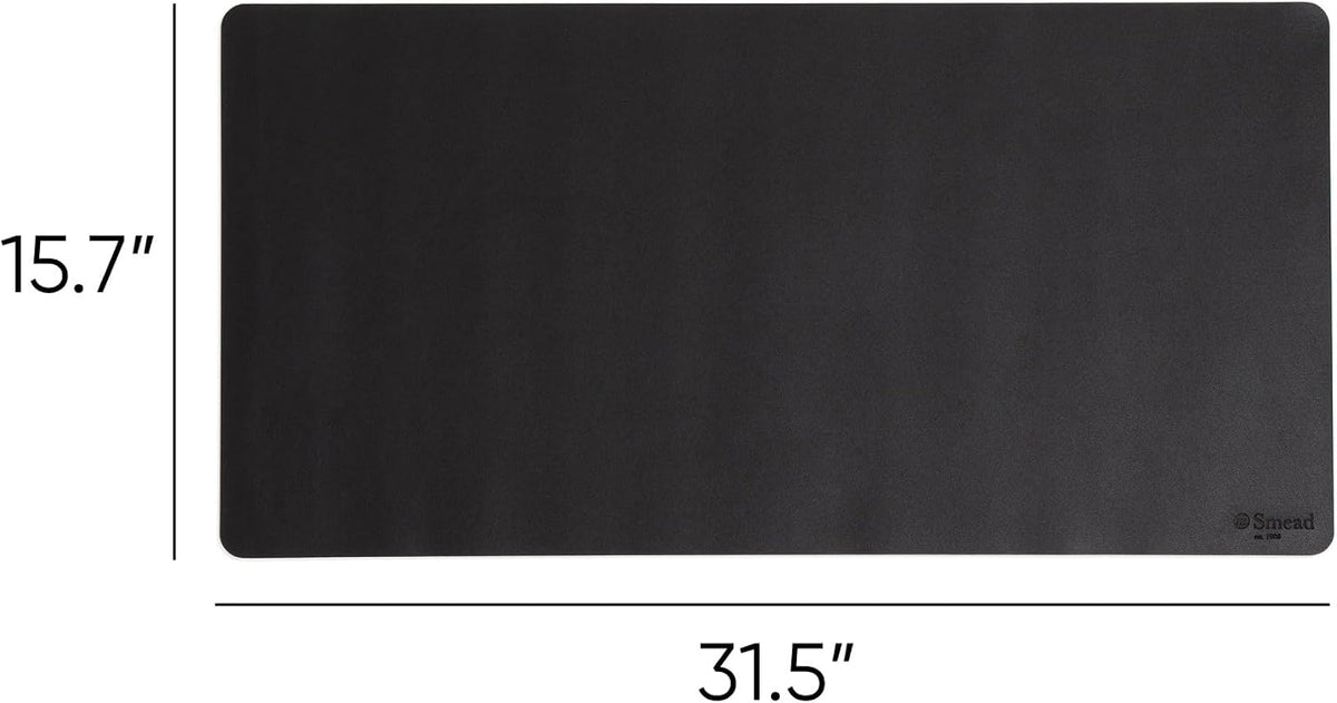 Vegan Leather Desk Pad Mat, Office Desk Mat, Large, Sandstone Beige