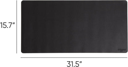 Vegan Leather Desk Pad Mat, Office Desk Mat, Large, Sandstone Beige