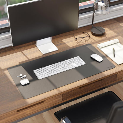 Vegan Leather Desk Pad Mat, Office Desk Mat, Large, Sandstone Beige