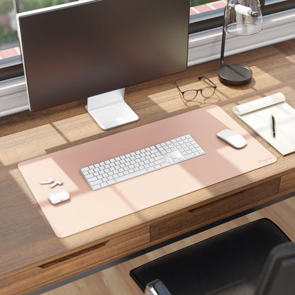 Vegan Leather Desk Pad Mat, Office Desk Mat, Large, Sandstone Beige