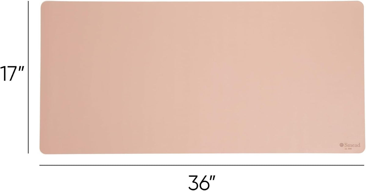 Vegan Leather Desk Pad Mat, Office Desk Mat, Large, Sandstone Beige