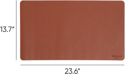 Vegan Leather Desk Pad Mat, Office Desk Mat, Large, Sandstone Beige