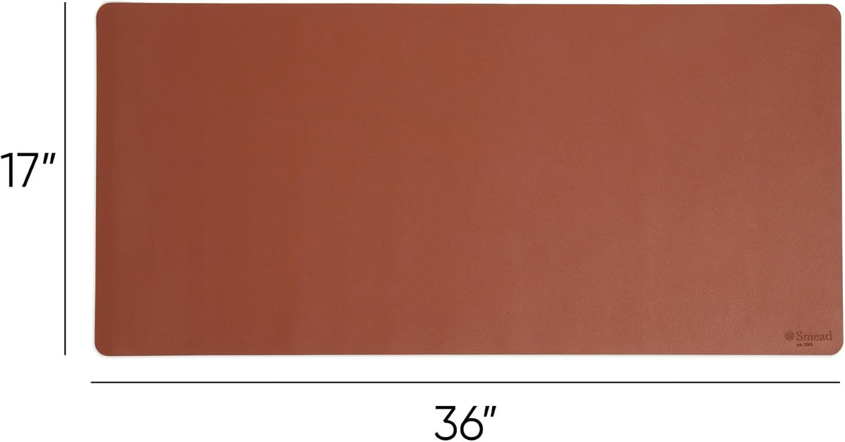 Vegan Leather Desk Pad Mat, Office Desk Mat, Large, Sandstone Beige