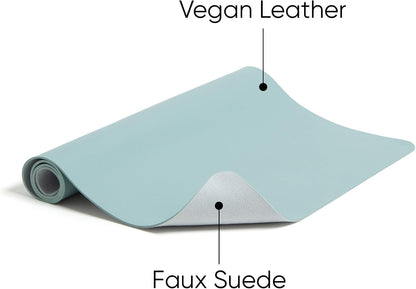 Vegan Leather Desk Pad Mat, Office Desk Mat, Large, Sandstone Beige
