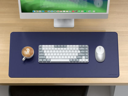 Vegan-Leather Desk Mat, Scratch and Water Resistant, Brown
