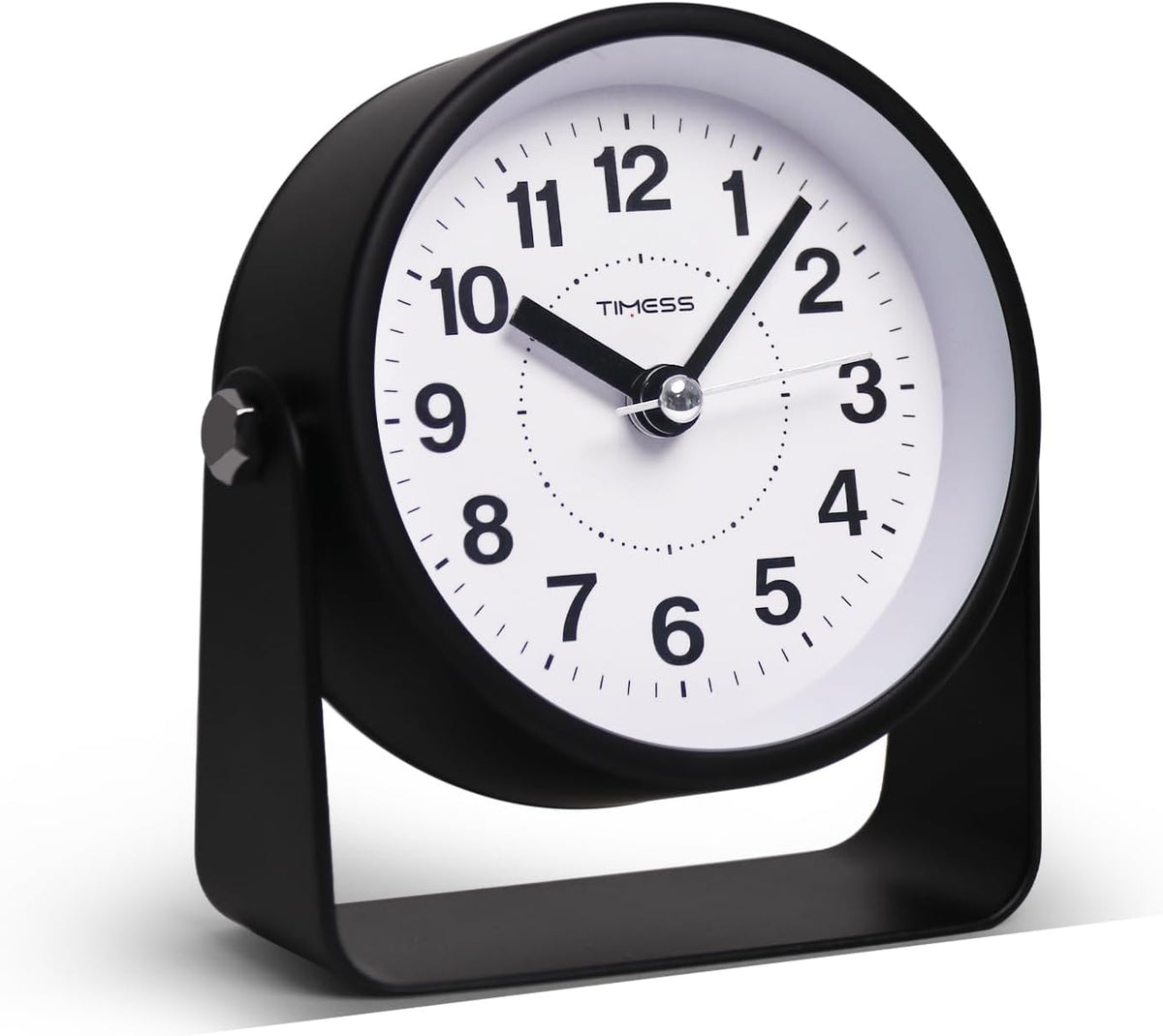 Analog Alarm Clock with Snooze & Light, Silent Non-Ticking, Yellow